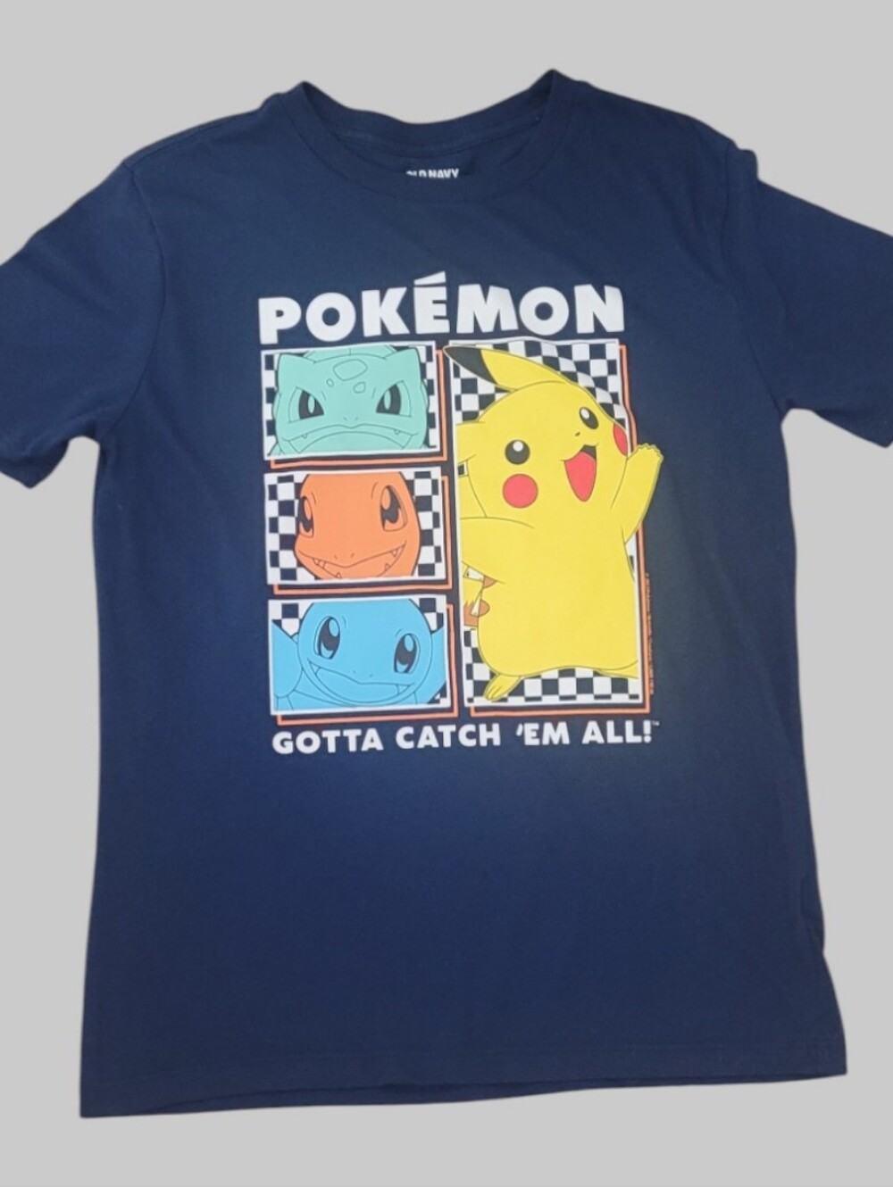 Old Navy Pokemon Unisex Kids Navy Blue Graphic T-shirt